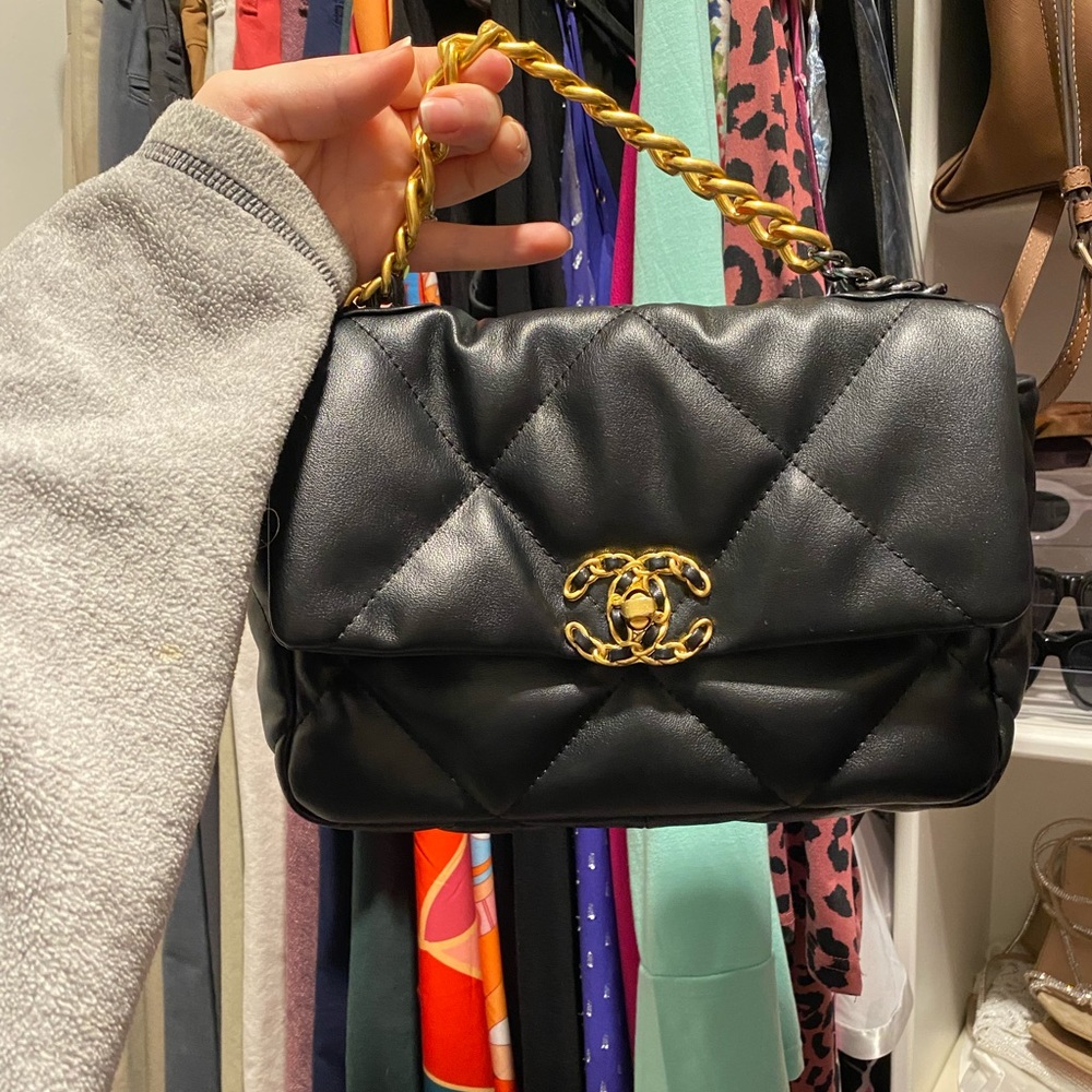 Chanel 19 Black Large Flap bag